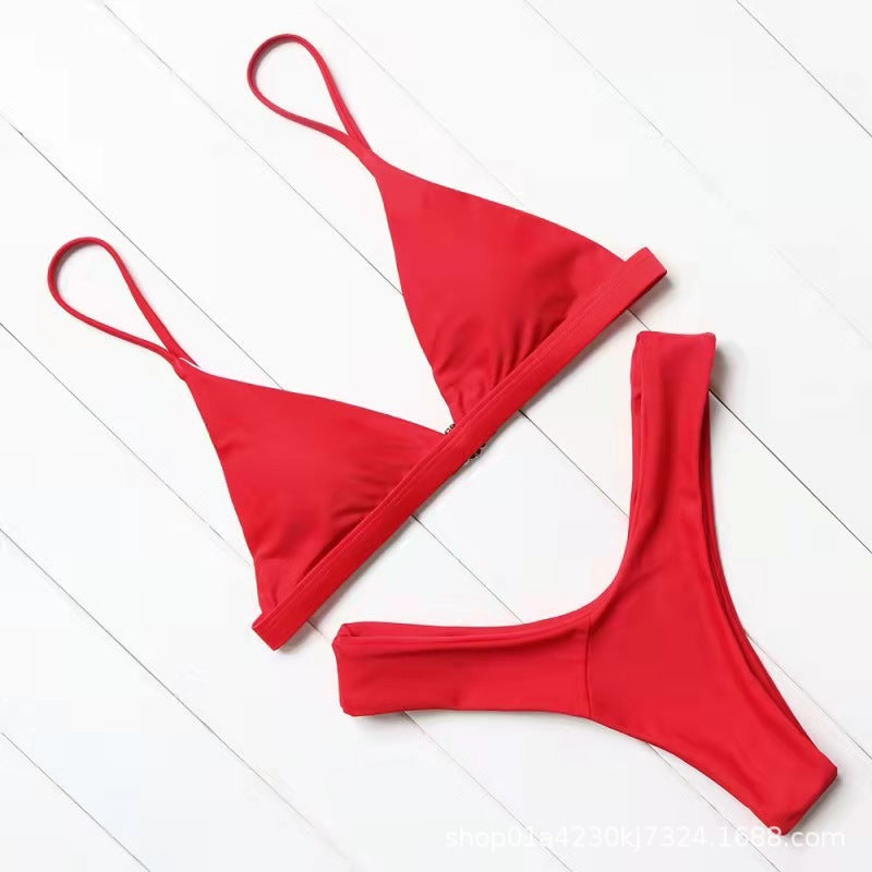 Strappy Solid Bikini by Greta