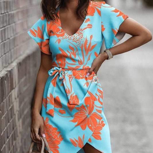 Vibrant Print Greta Summer Commuter Dress