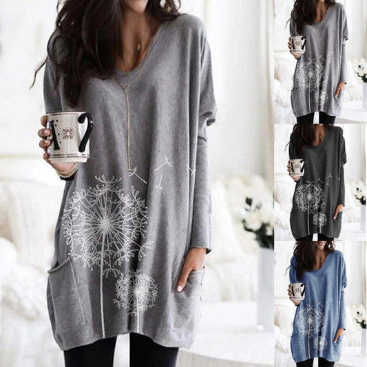 Printed Dandelion Greta Long Sleeve Blouse