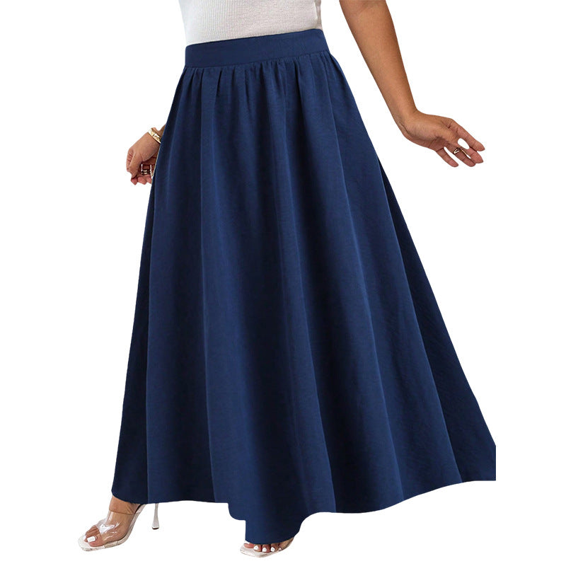 Elegant Navy Flare Skirt by Greta