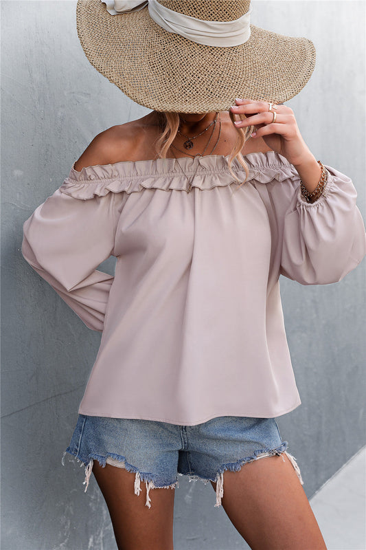 Chic Off-Shoulder Lantern Sleeve Top Greta