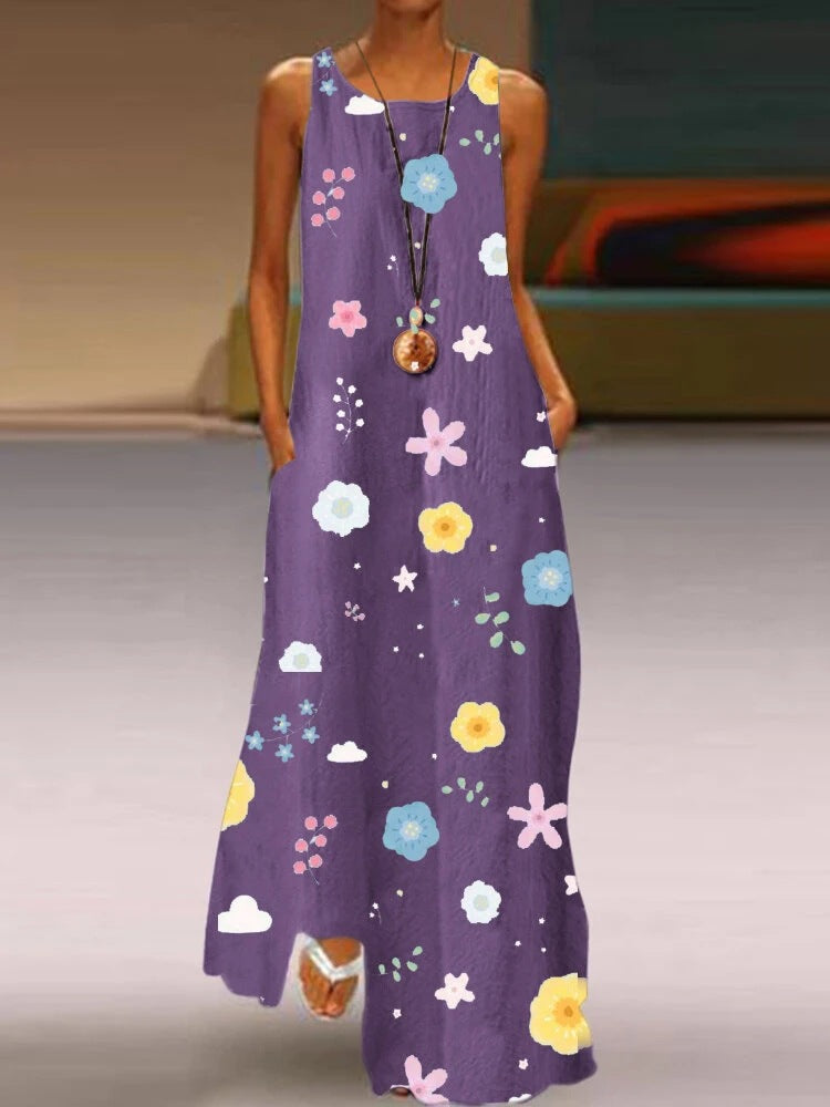 Floral Print Pocket Dress Greta Summer Style