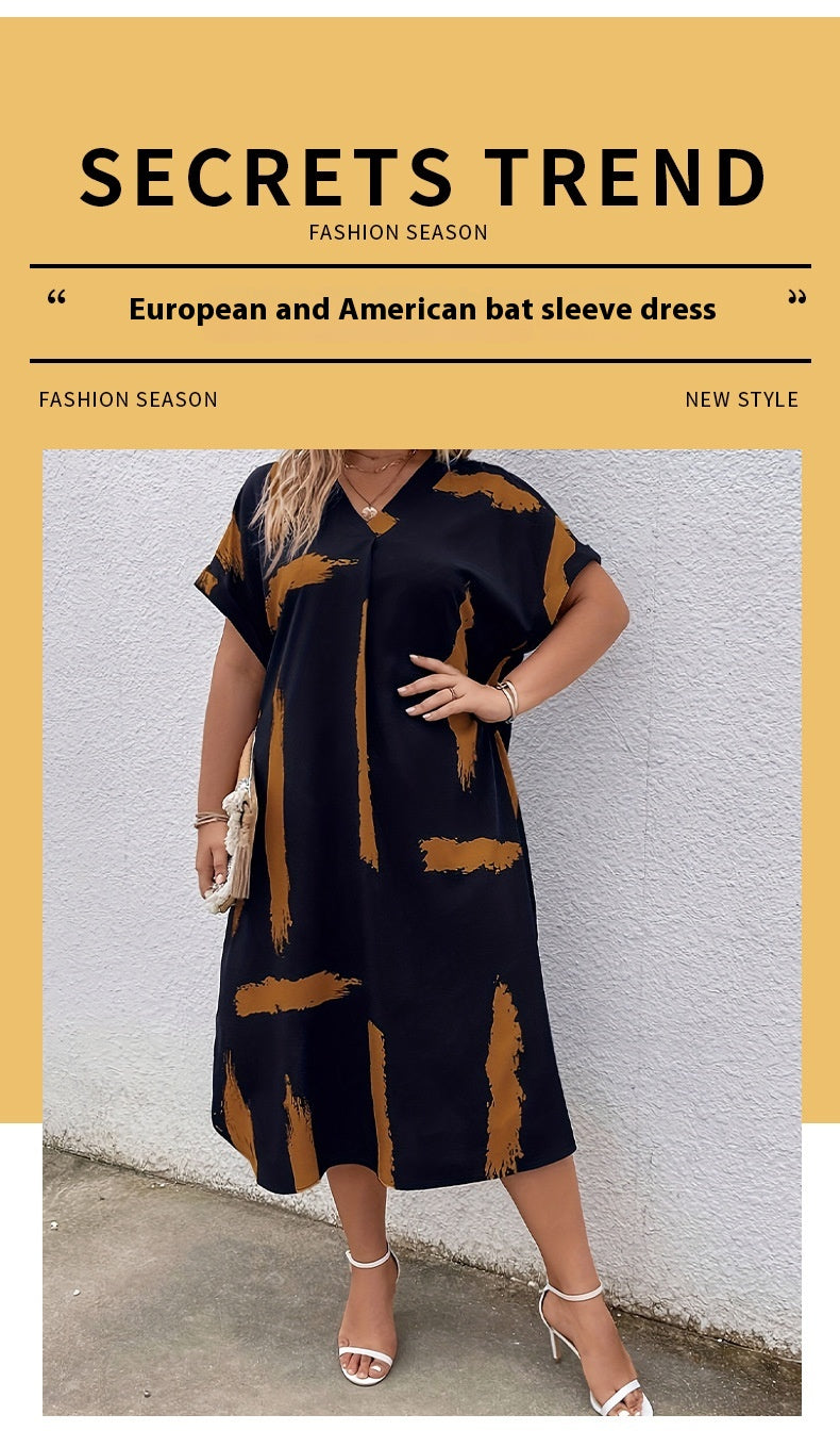 Modern Geometric Greta Dolman Maxi Dress