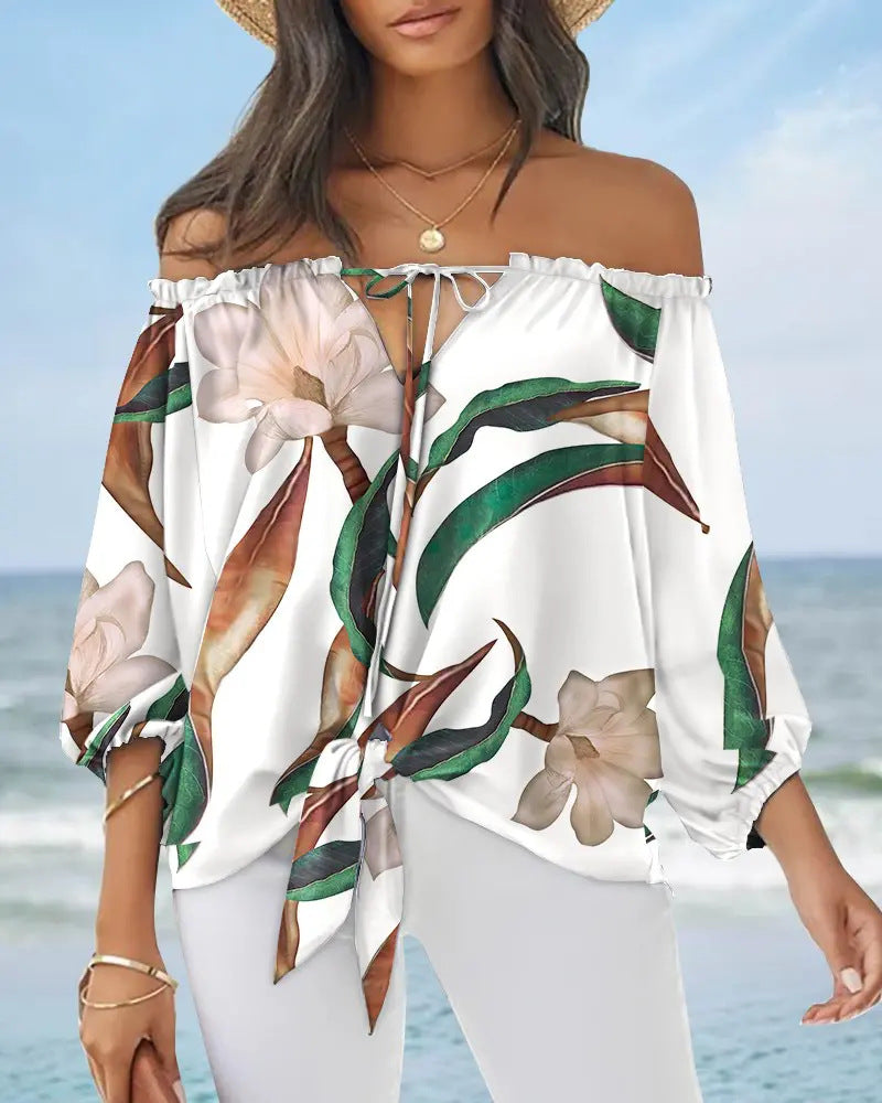 Chic Off Shoulder Printed Top Greta