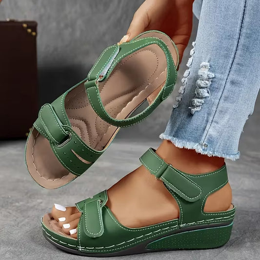 Comfort Wedge Greta Perfect-Fit Strap Sandals