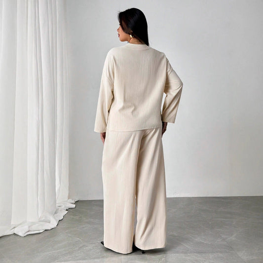 Elegant Apricot Lounge Set Greta Womenswear