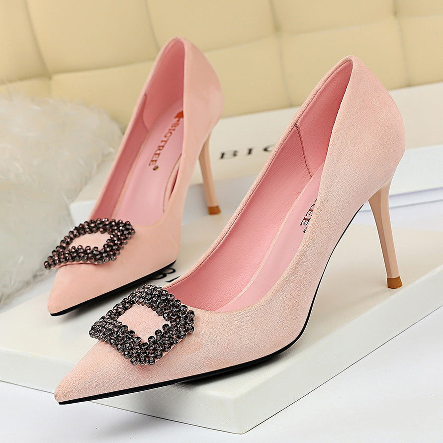 Elegant Rhinestone Stiletto Heels by Greta