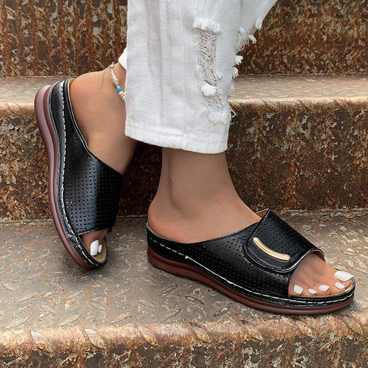 Hollow Platform Sandals Greta Women’s Slides