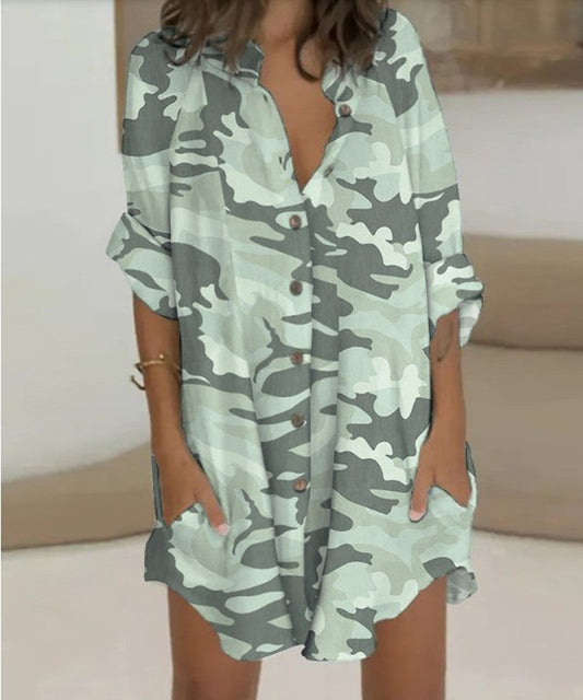 Trendy Print Shirt Dress by Greta