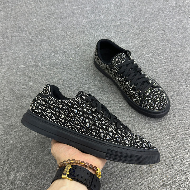 Rhinestone Suede Sneakers by Greta