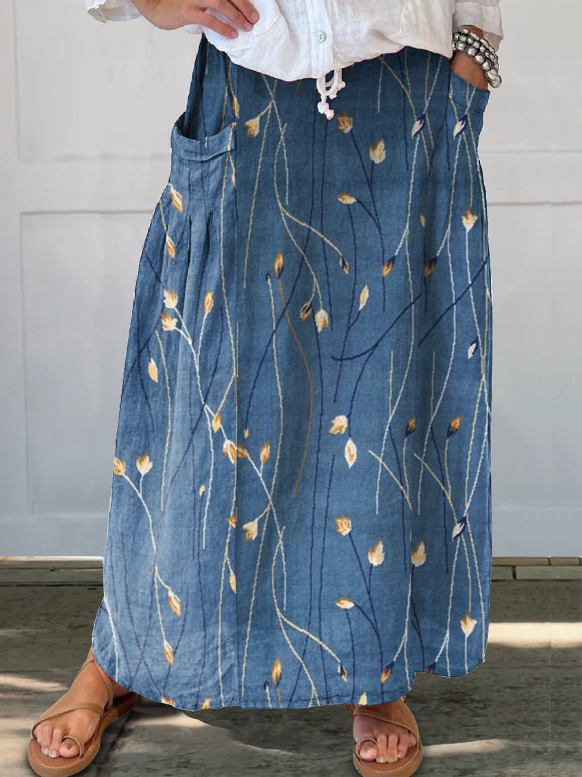 Retro Floral Greta Everyday Pocket Skirt