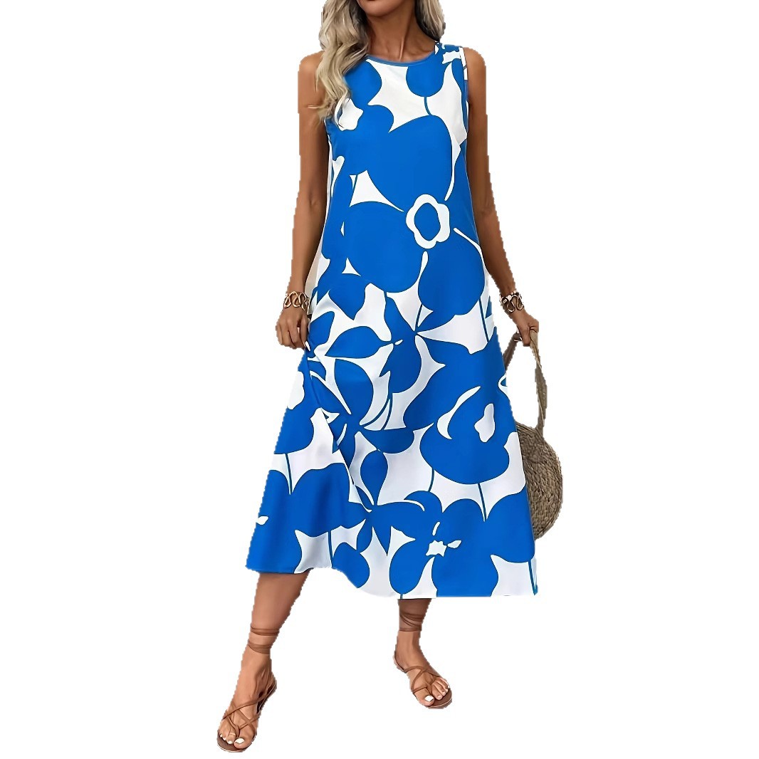 Bold Floral Greta Sleeveless Summer Dress