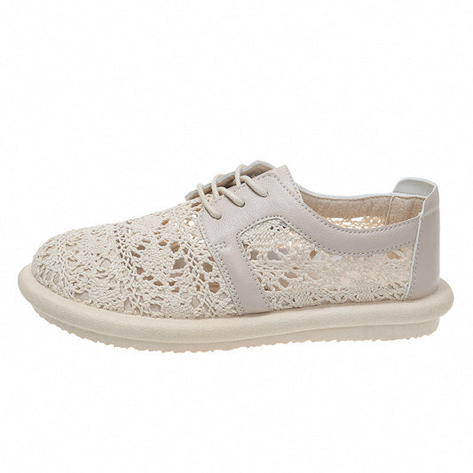 Breathable Crochet Greta Casual Flat Shoes