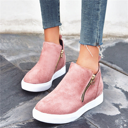 Chic Suede Round Toe Flats by Greta