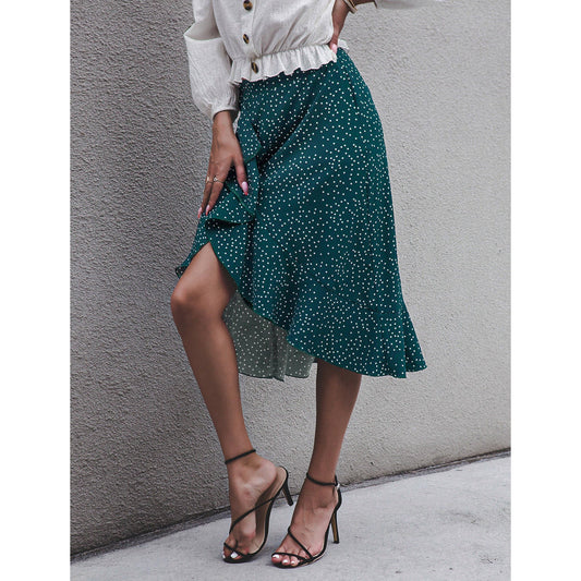 Elegant Ruffle Polka Dot Skirt by Greta