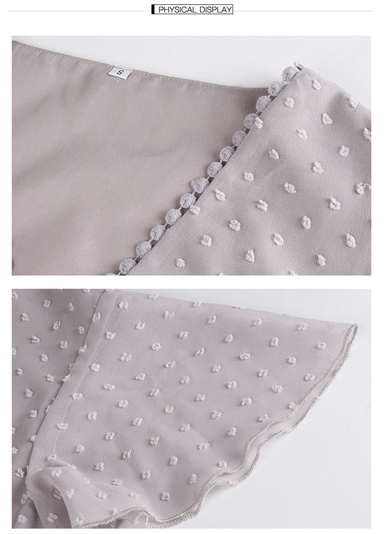 Chic Ruffle Grey Dress by Greta