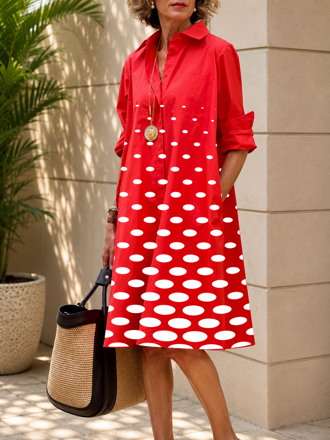Moderne 3D-print Greta zomerjurk