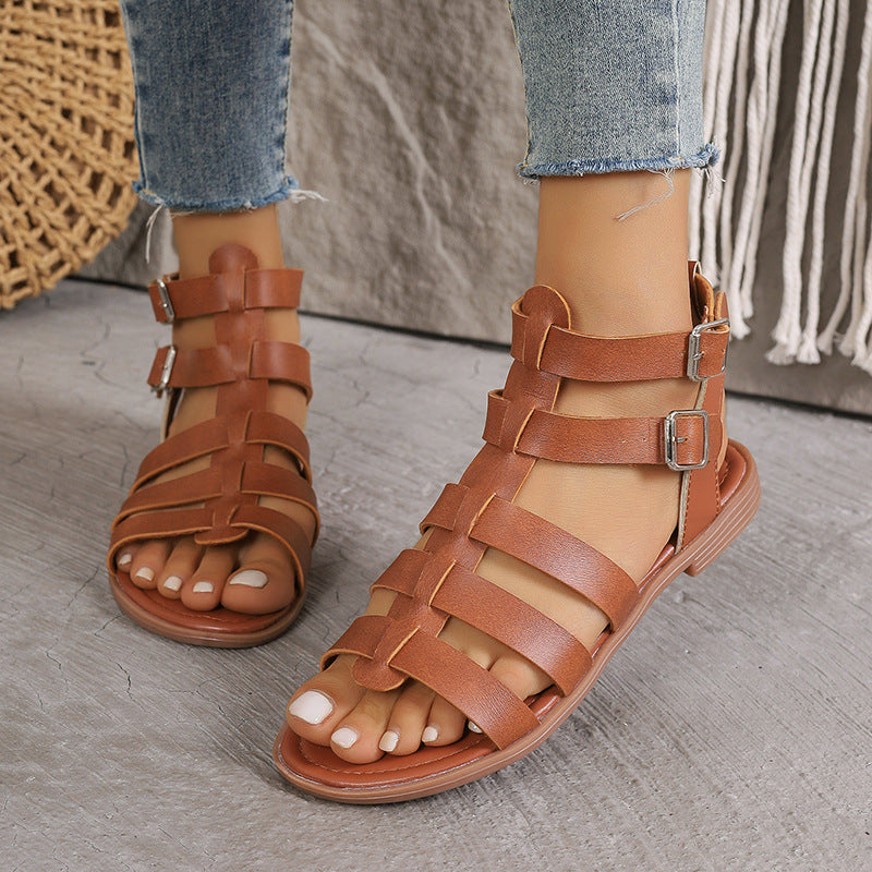 Chic Roman Greta Hollow Sandals