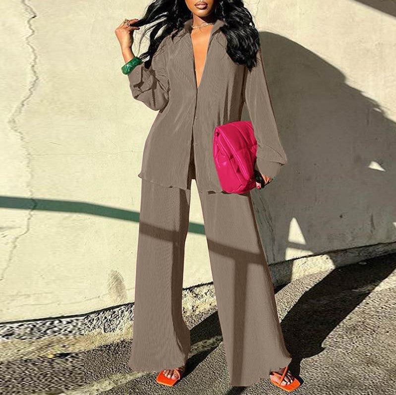 Relaxed Fit Greta Cotton Linen Office Set