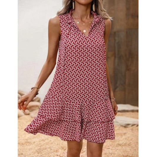 Boho Printed Sleeveless Dress by Greta
