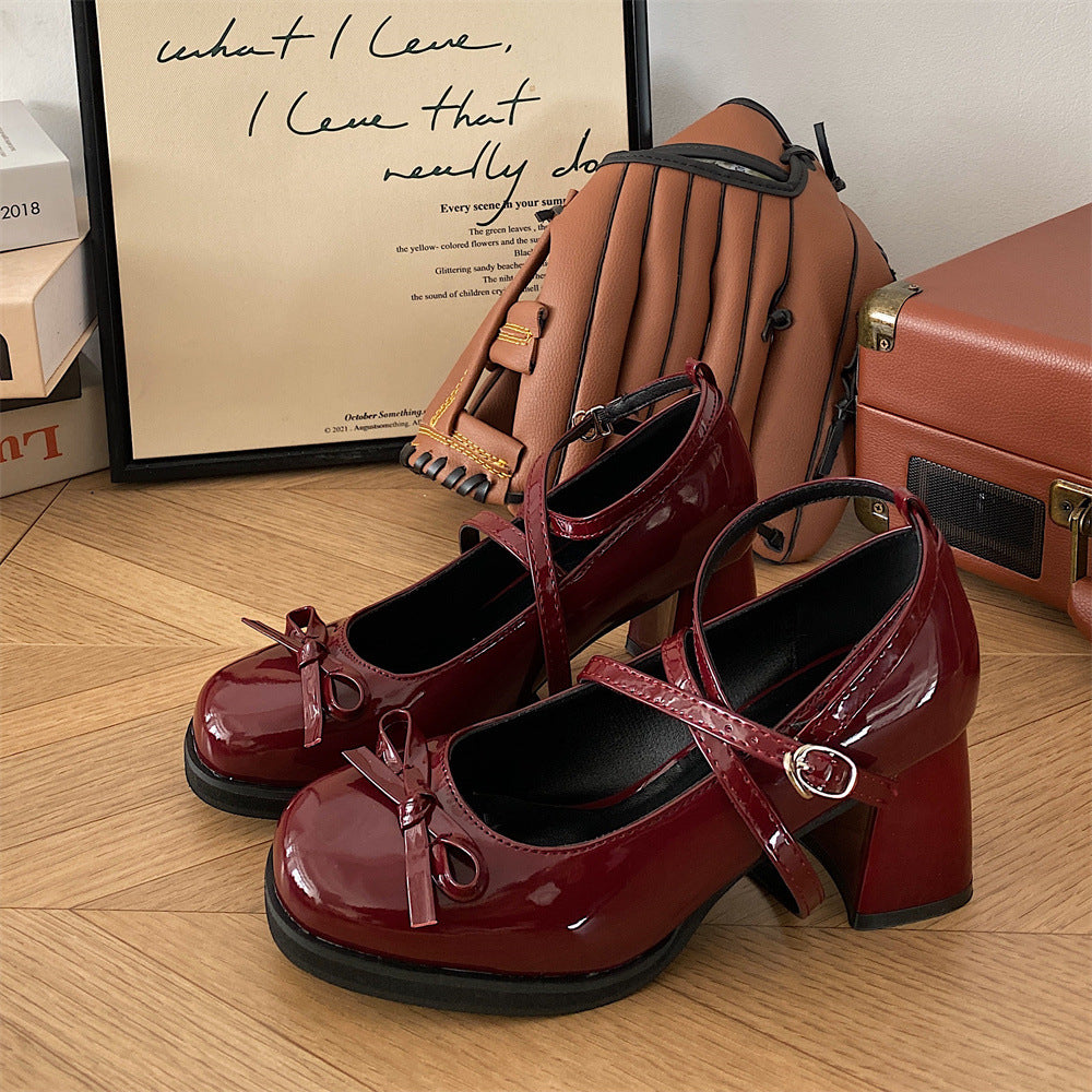Chic Mary Jane Bow Heels by Greta