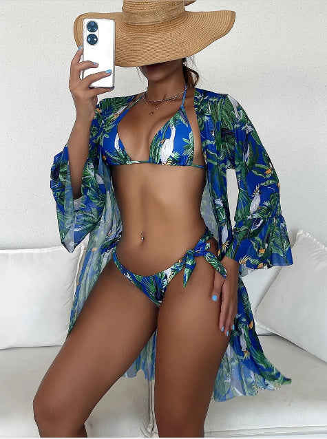 Tropical Print Greta Bikini Kimono Set