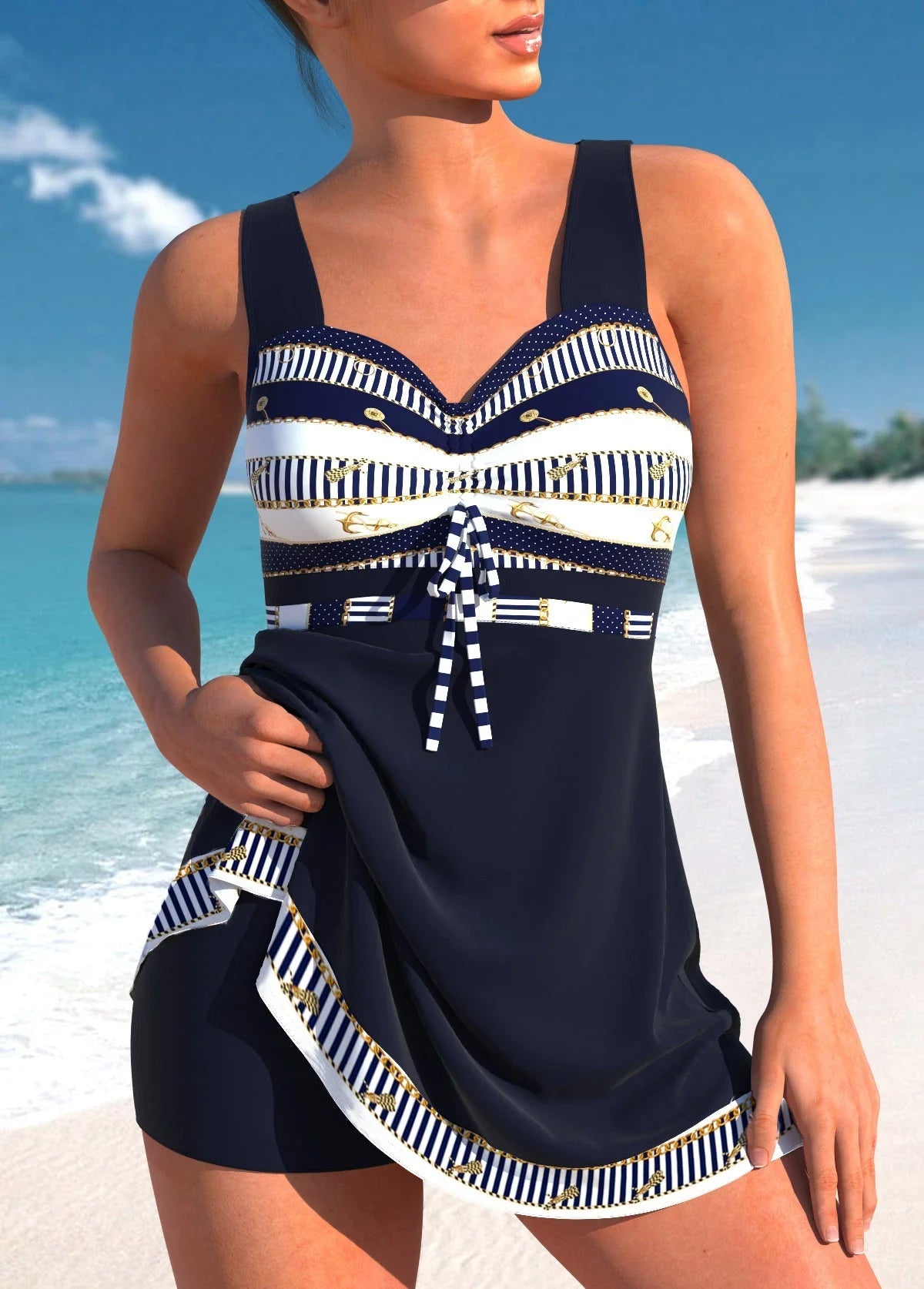 Chic Plus Size Split Skirt Bikini by Greta