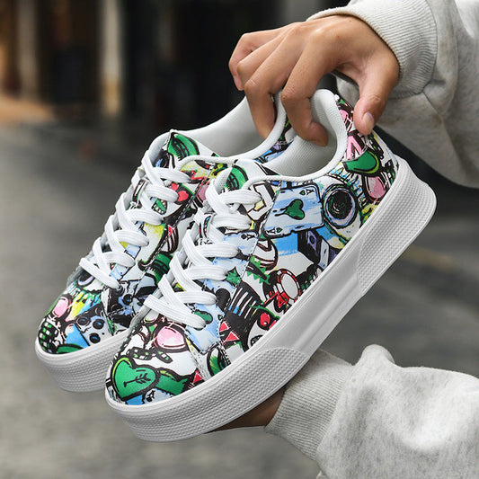 Graffiti Print Greta Low-Top Sneakers