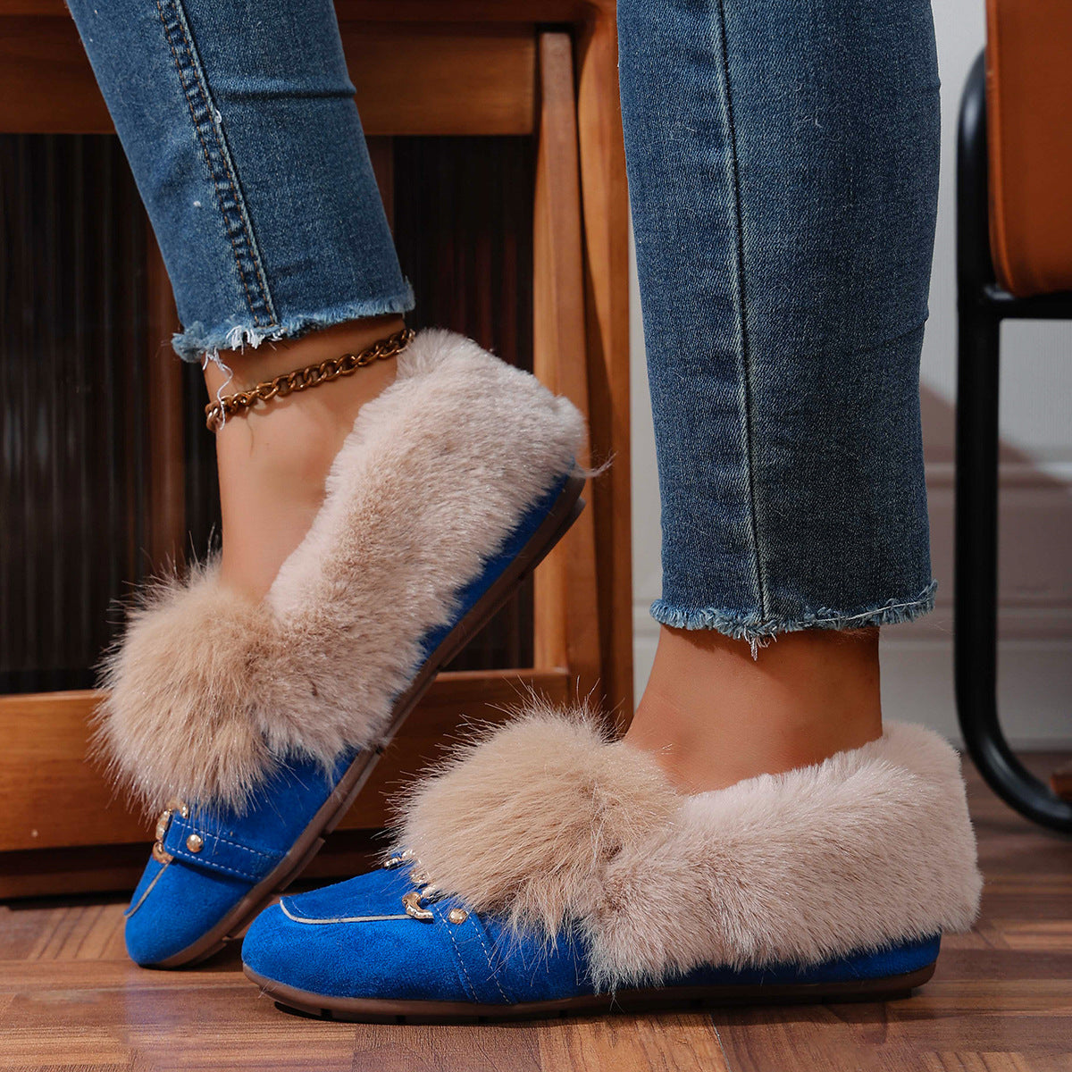 Velvet Plush Loafers by Greta