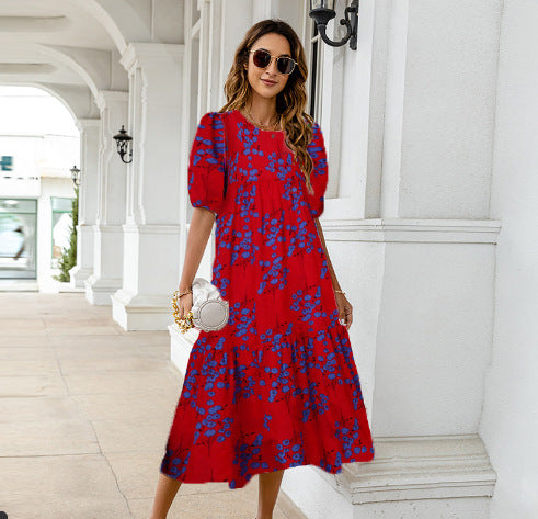 Floral Print Greta  Summer Midi Dress