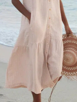 Pinterest-Inspired Greta  Cotton Strap Long Dress