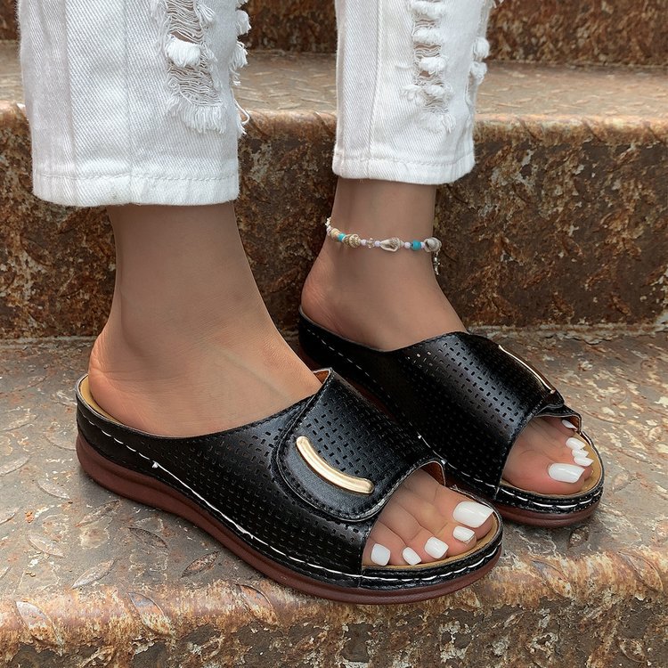 Hollow Platform Sandals Greta  Women’s Slides