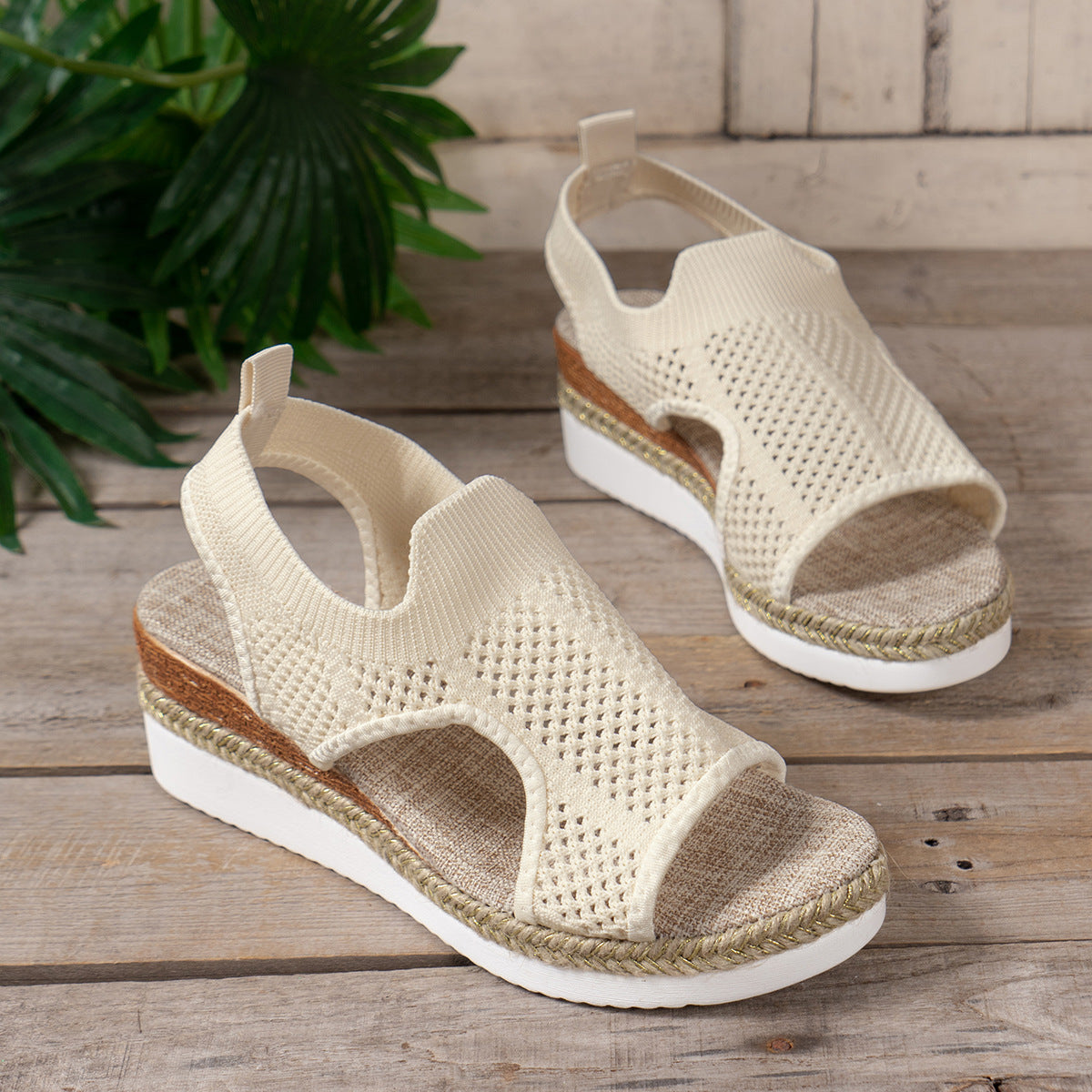 Breathable Wedge Sandals by Greta 