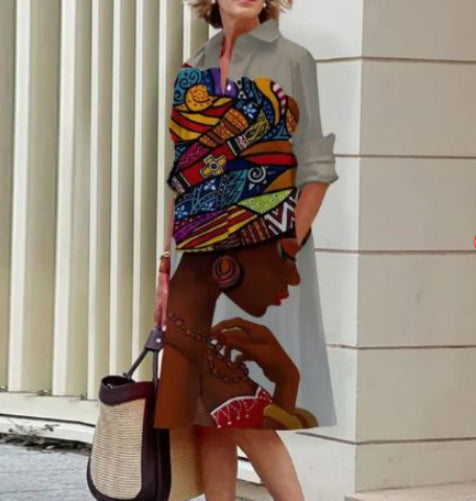 Vibrant Summer Shirt Dress by Greta 