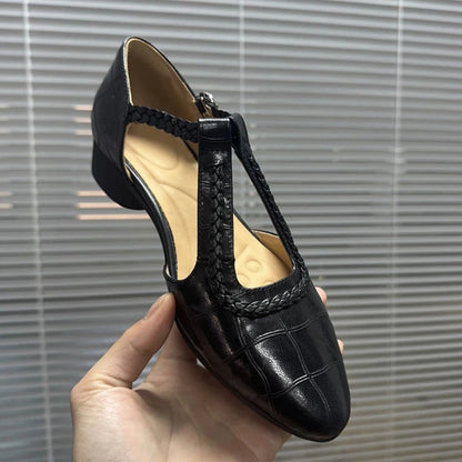 Retro Mary Jane Chunky Heels by Greta 