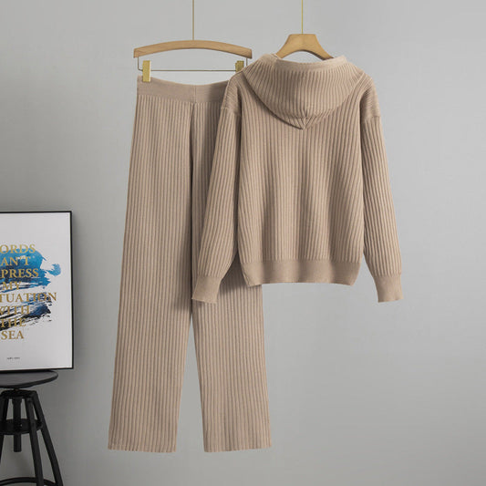 Trendy Hooded Knit Set by Greta 