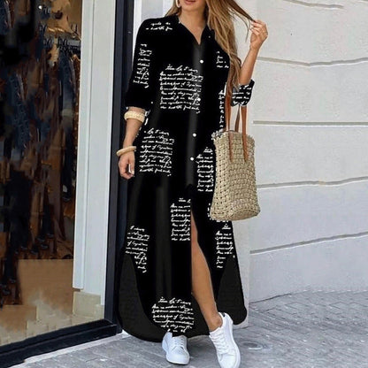 Chic Print Shirt Dress by Greta 