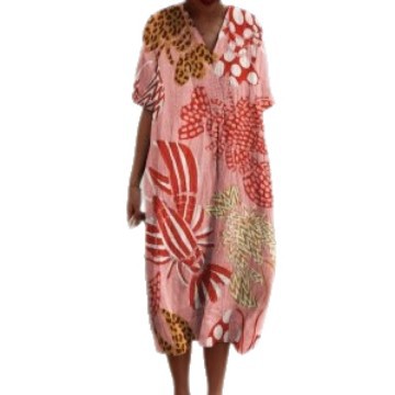 Boho Floral Greta  V-Neck Summer Dress
