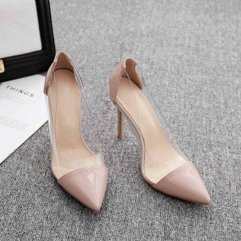Chic Transparent Stiletto Heels by Greta 
