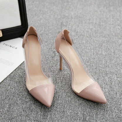 Chic Transparent Stiletto Heels by Greta 