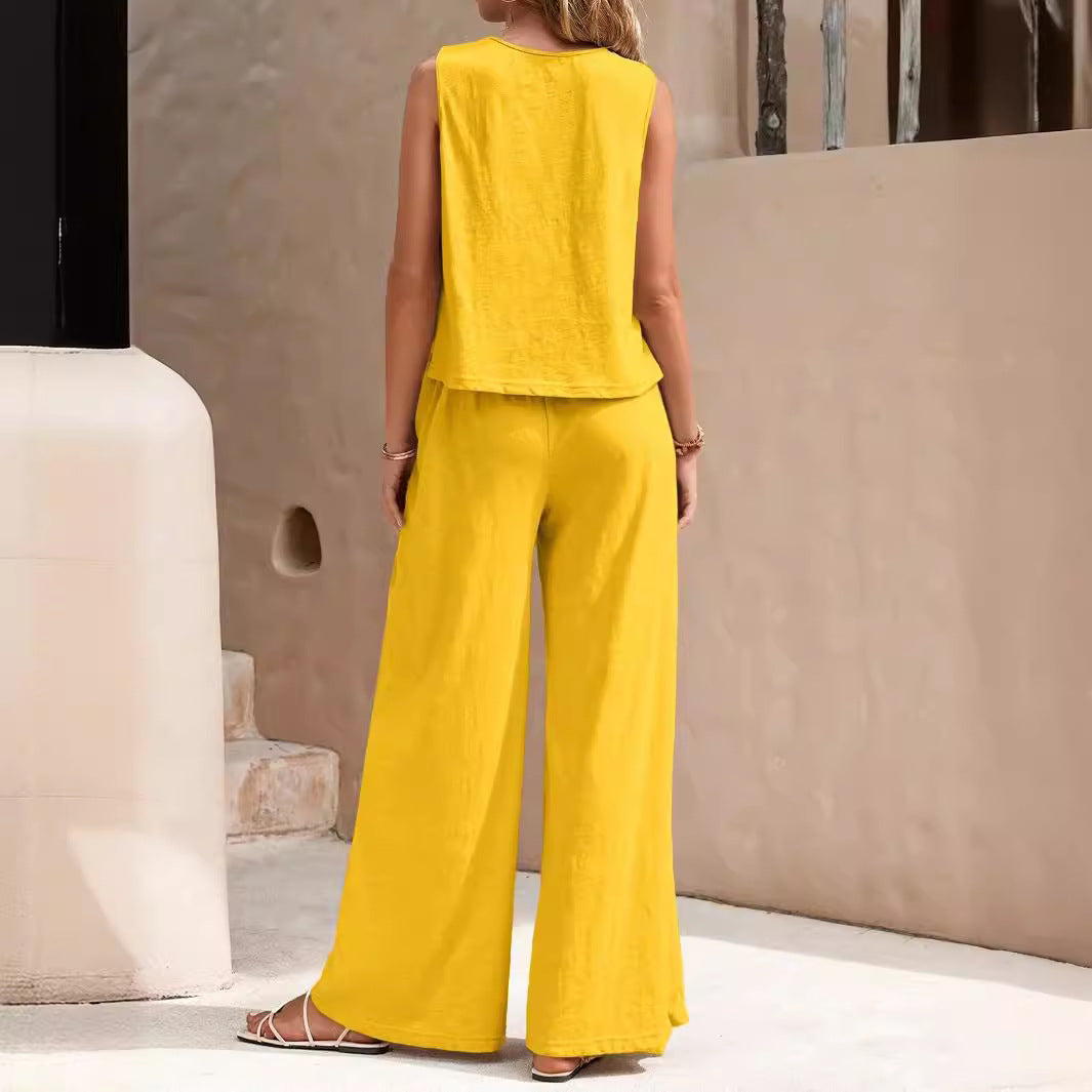 Elegant Loose Cotton Set by Greta 