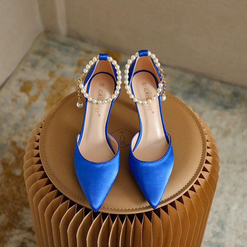 Elegant Greta  Satin Tassel Stiletto Heels