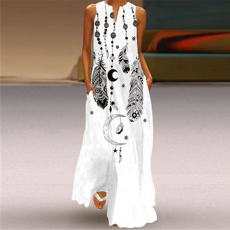 Floral Print Greta  Sleeveless Maxi Dress