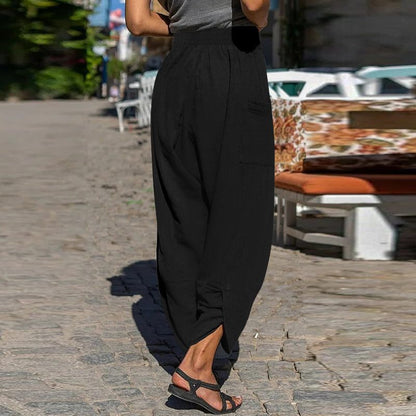 Relaxed Fit Greta  Cotton Casual Pants
