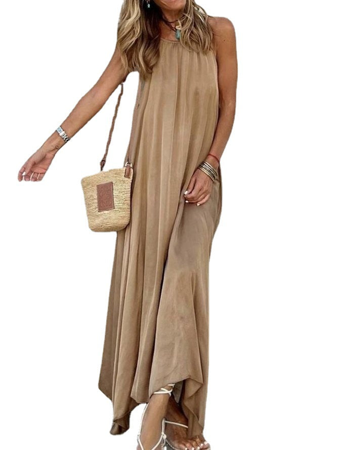 Chic Khaki Summer Dress by Greta 
