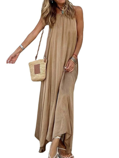 Chic Khaki Summer Dress by Greta 