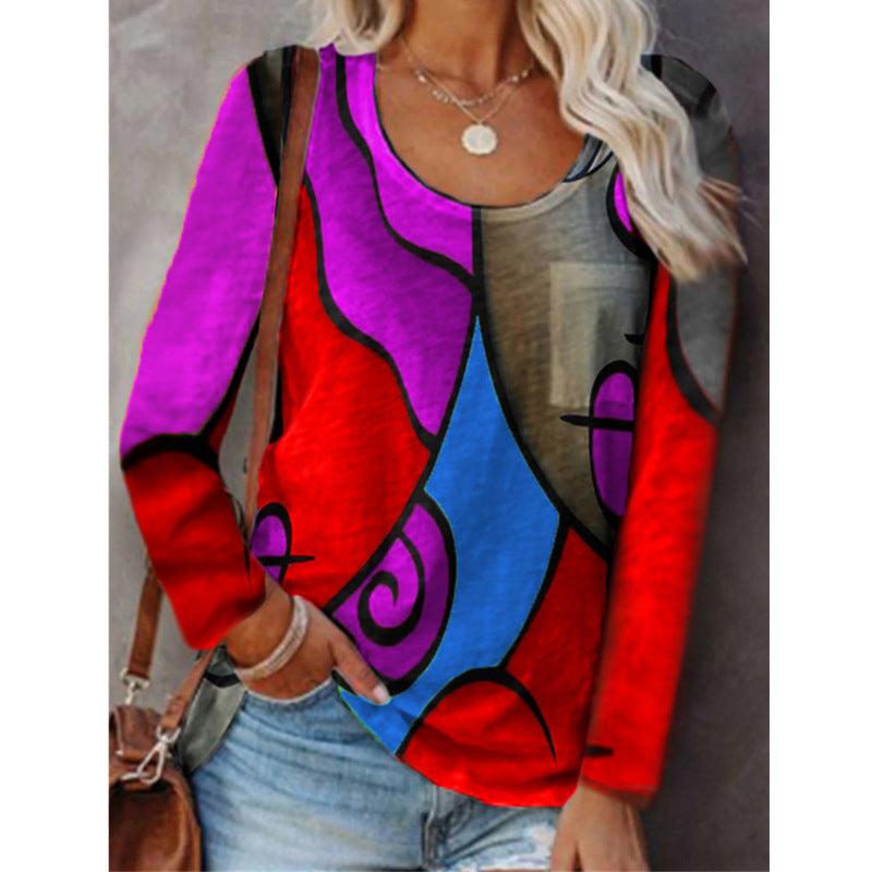 Colorblock Long Sleeve Top by Greta 