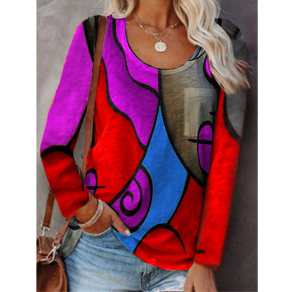 Colorblock Long Sleeve Top by Greta 