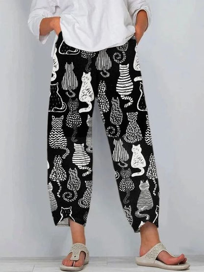 Artful Linen Greta  3D Pattern Pants