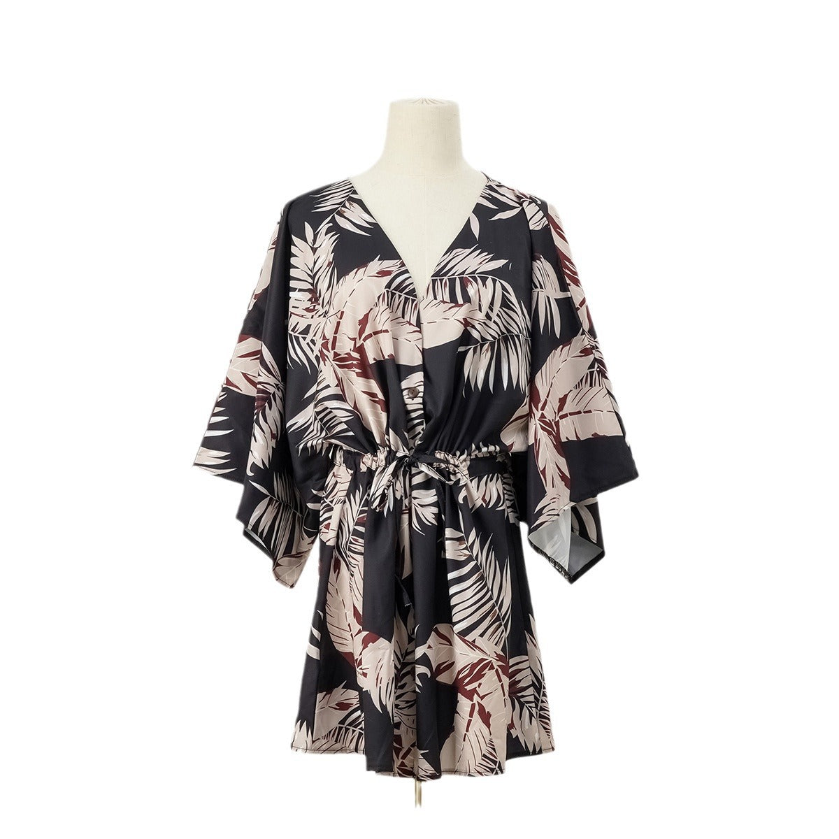 Leaf Print Summer Dress by Greta 